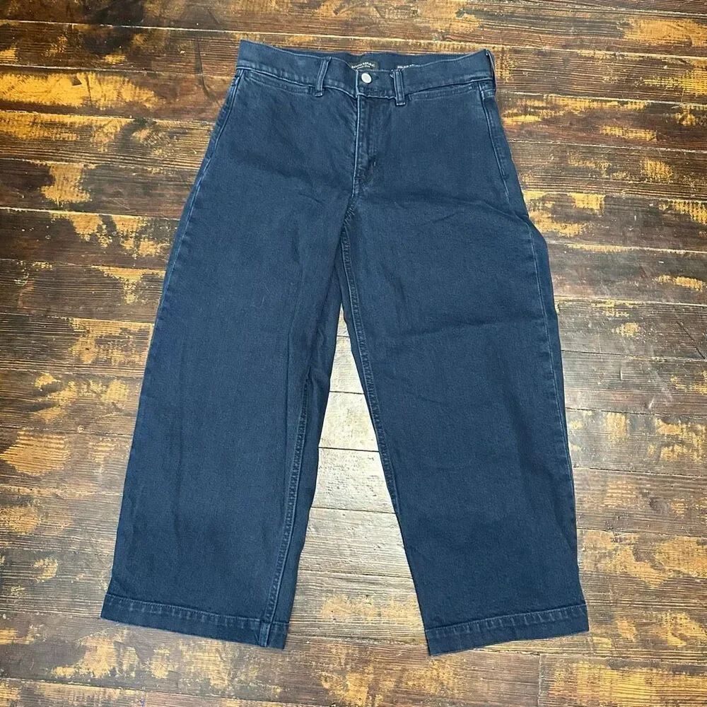 Banana Republic navy high rise wide leg crop 28 jeans